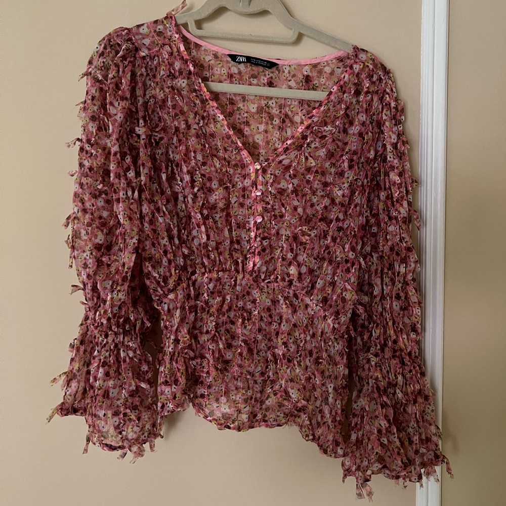 Zara Floral Top Size S